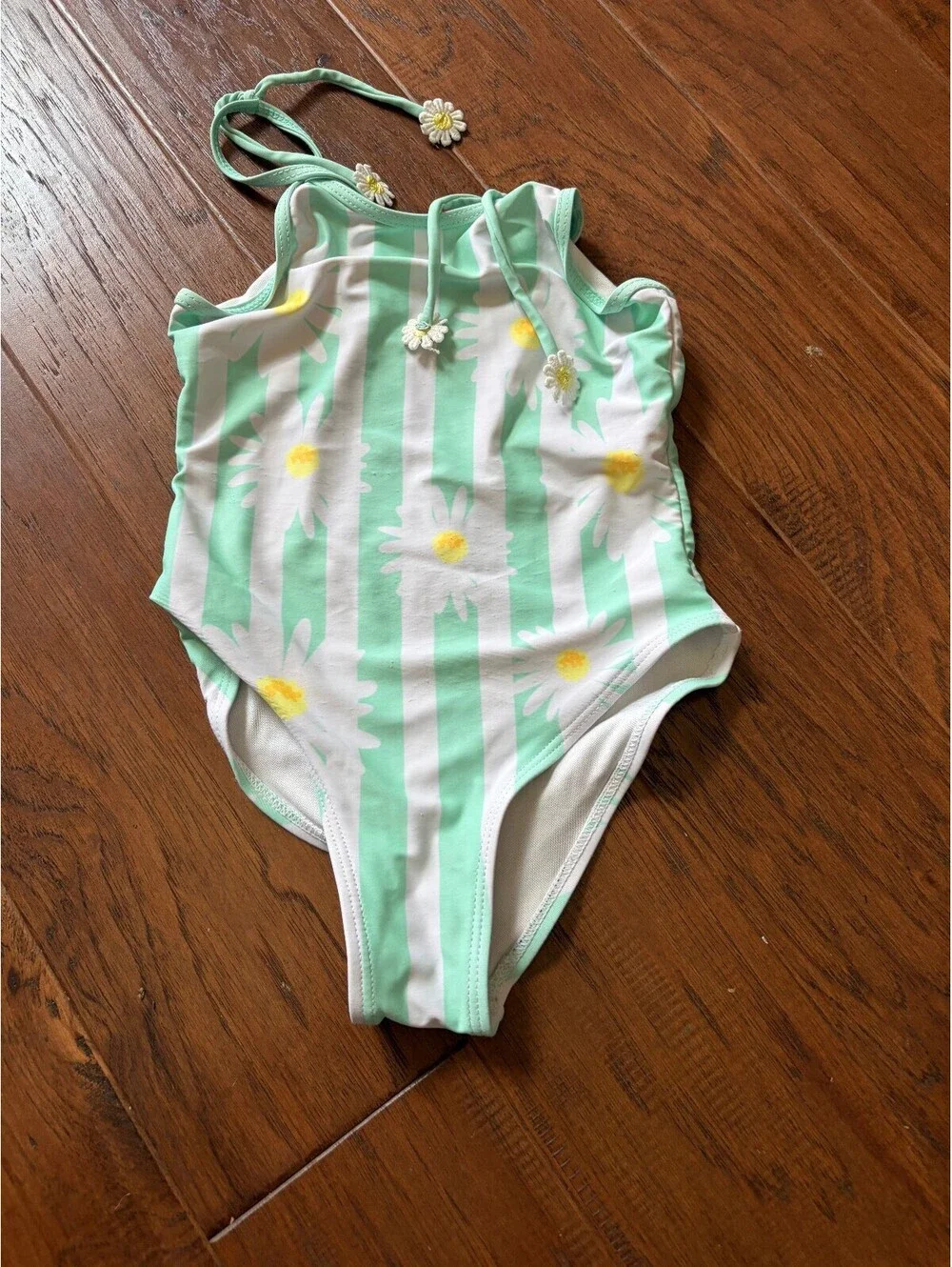 Kids XL Daisy Print One-Piece Swimsuit